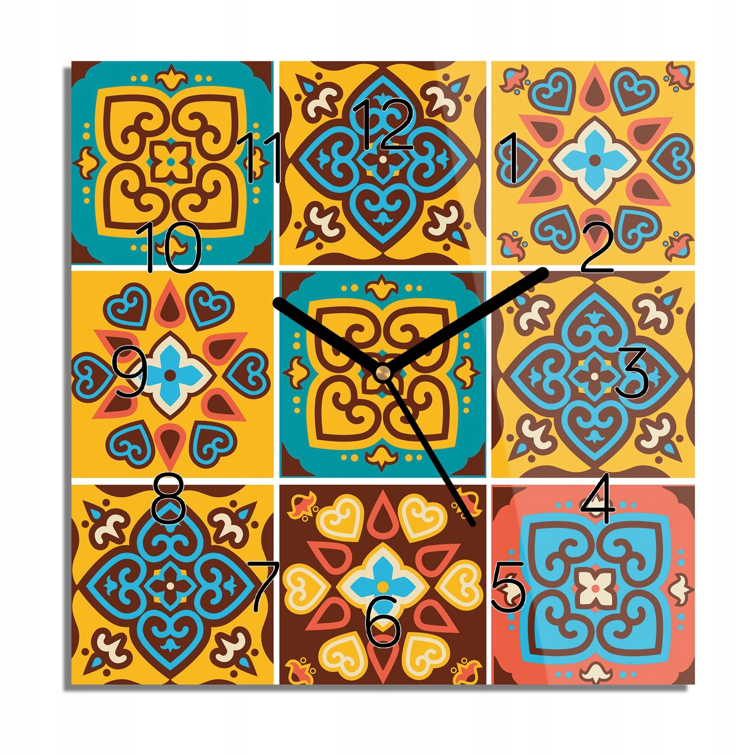 

Mozaika ceramika zegar szklany do jadalni 30x30