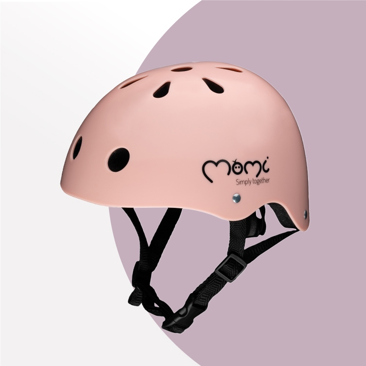 KASK DZIECIĘCY ROWER HULAJNOGA - MoMi MIMI RÓŻOWY MAT - ABS EPS 47-58cm Marka MoMi