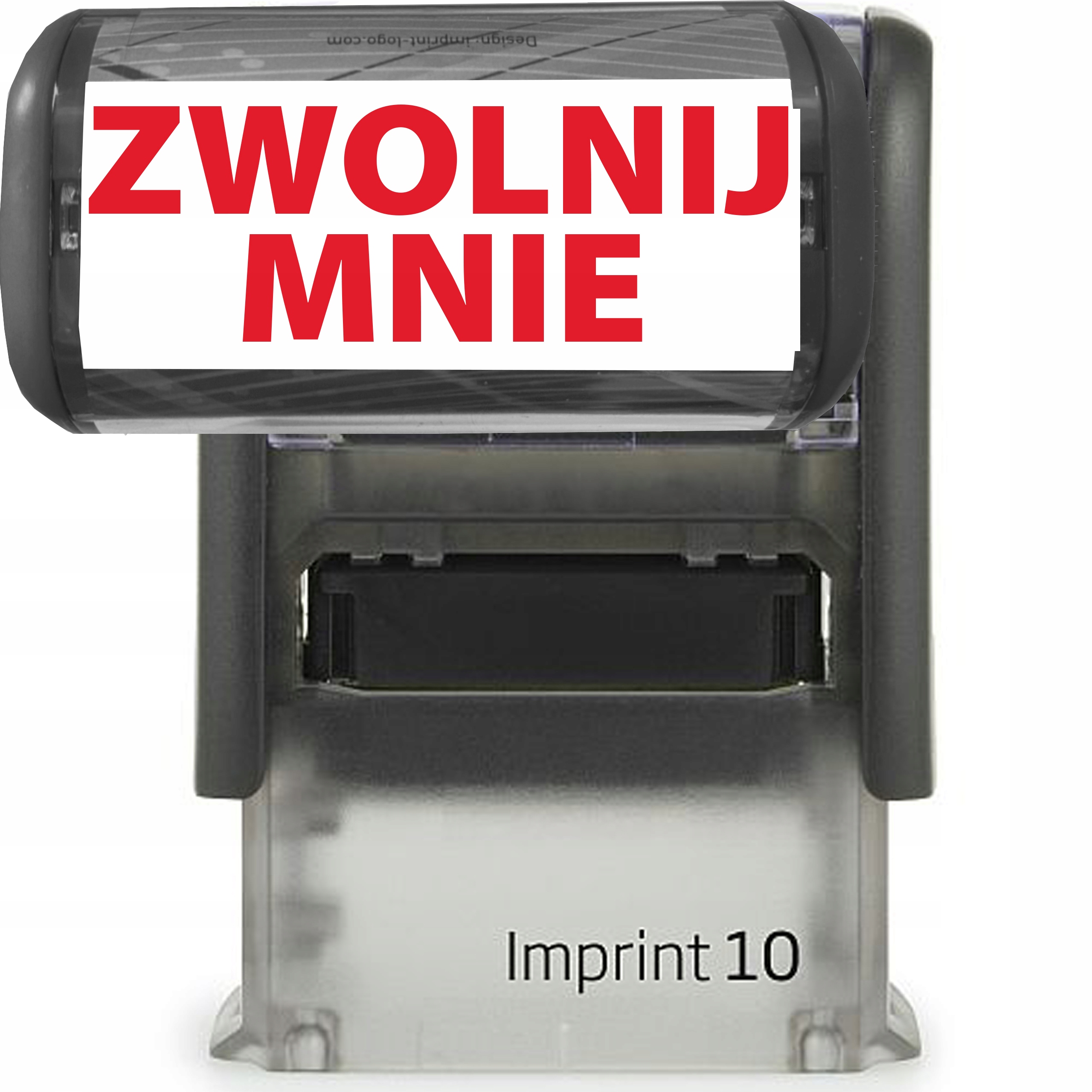 PIECZĄTKA CZARNA AUTOMATYCZNA NAPIS "ZWOLNIJ MNIE" BIUROWA GADŻET ŚMIESZNA