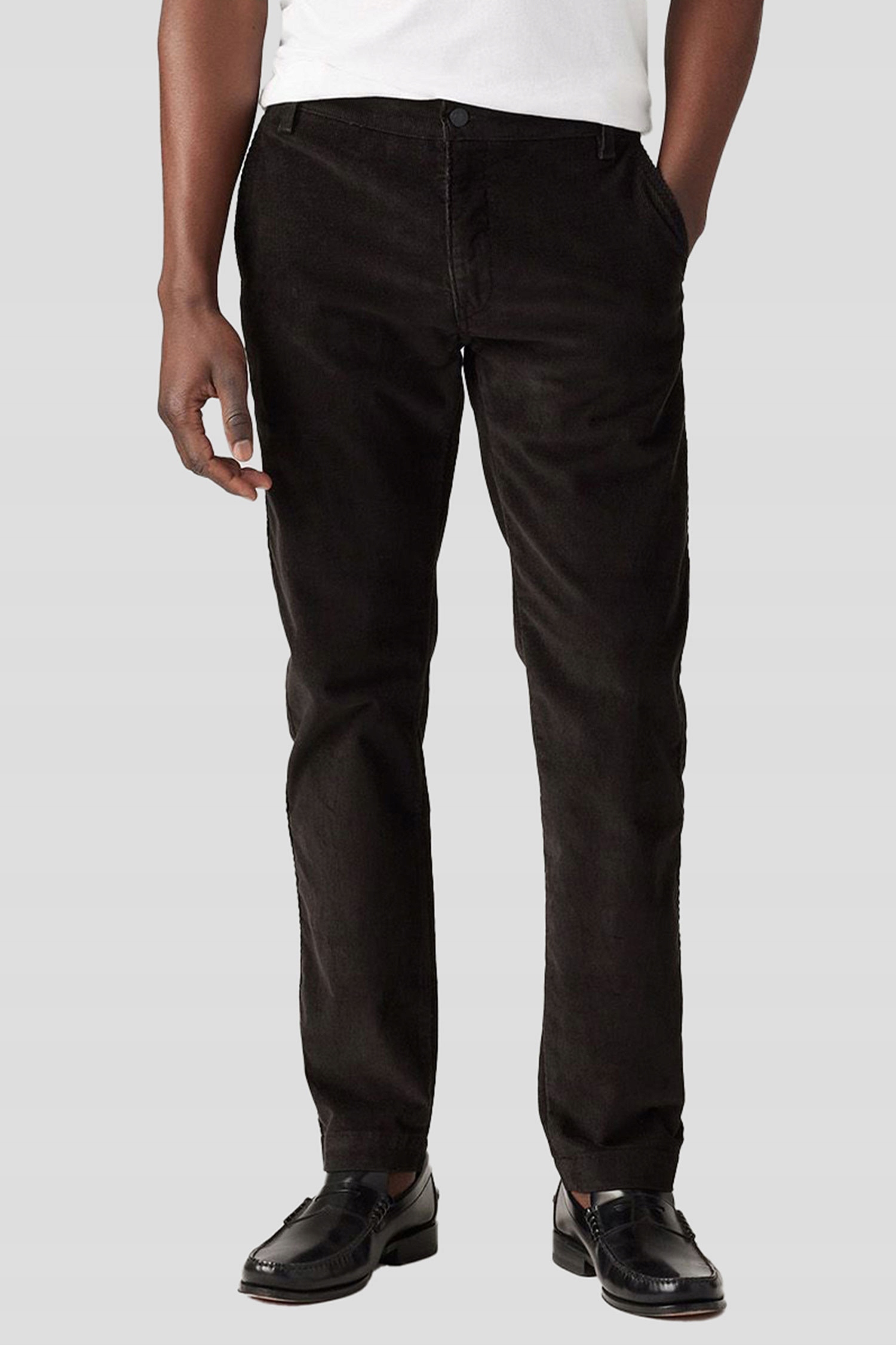 Levis Černé Chinos Kalhoty Jednoduché S Páskem Bavlna 33/34 6EA