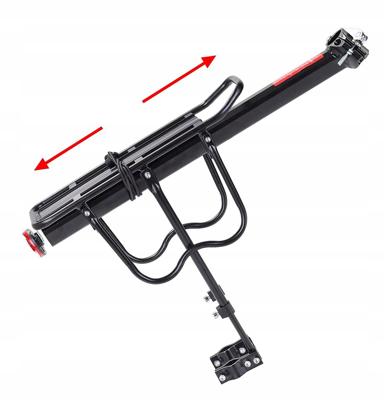 BAGAŻNIK ROWEROWY TYLNY ALUMINIUM SZYBKOZAMYKACZ ODBLASK UNIWERSALNY 50KG Marka Inna marka