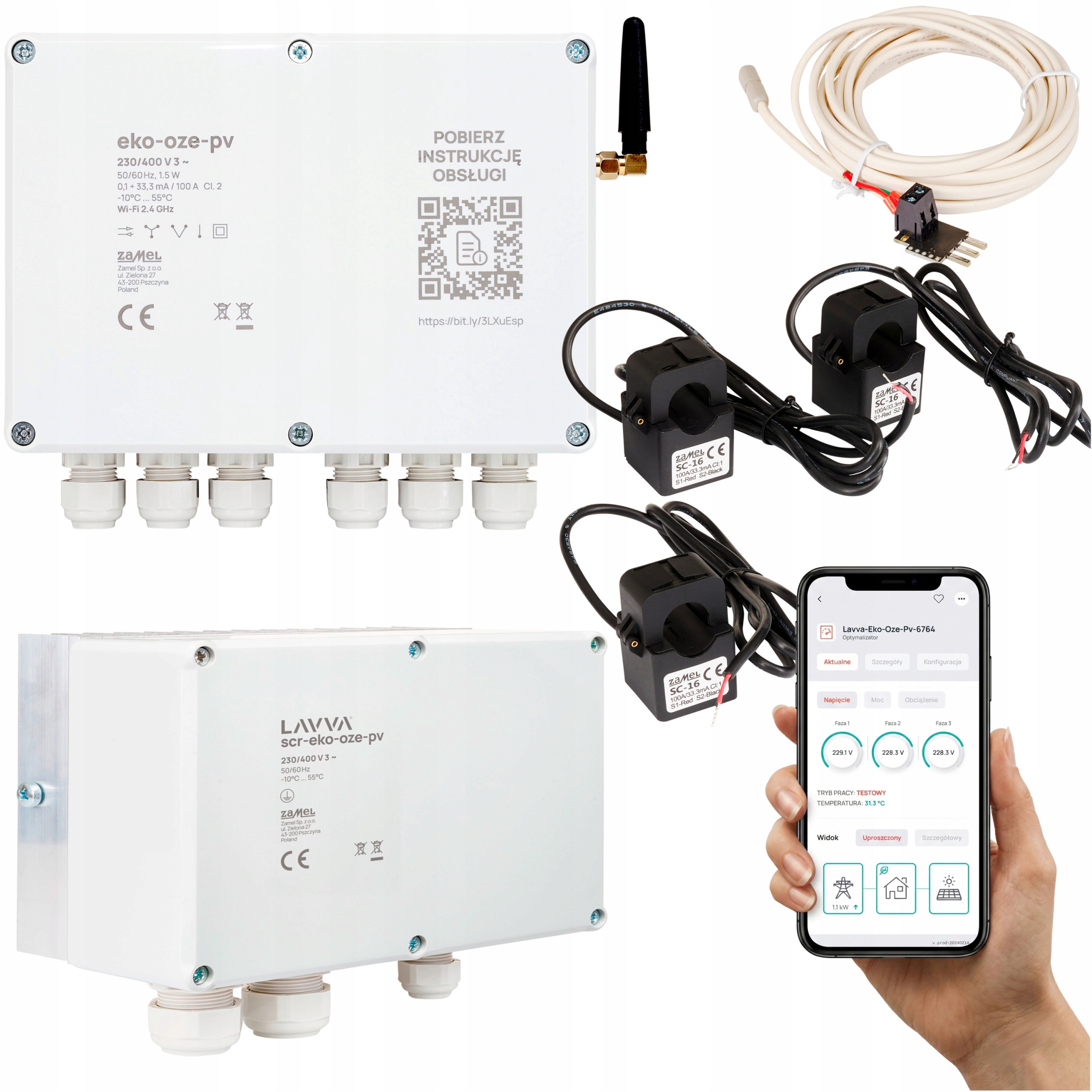 Optymalizator Fotowoltaiki 253V Eko-oze-pv Lavva Grzanie Wody Cwu WiFi 3F