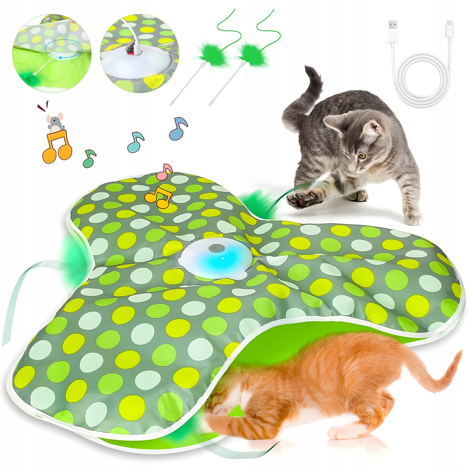 Levně Hračka Pro Kočky Interaktivní Automatická Podložka Pro Samostatnou Hru
