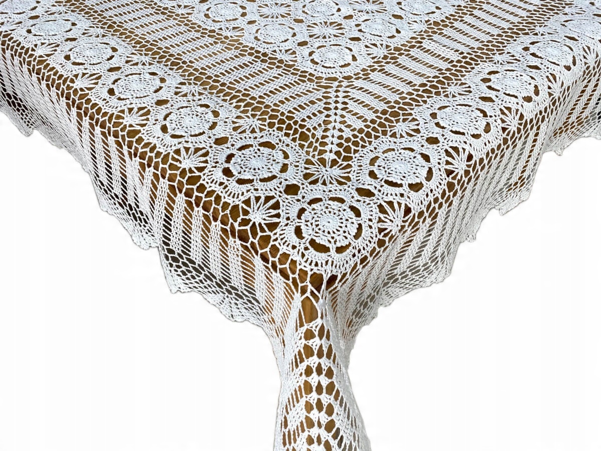 

Obrus szydełkowy 160x220 cm biały