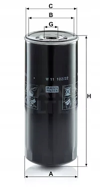 Манн-фильтр в 11 102/22 масляный фильтр