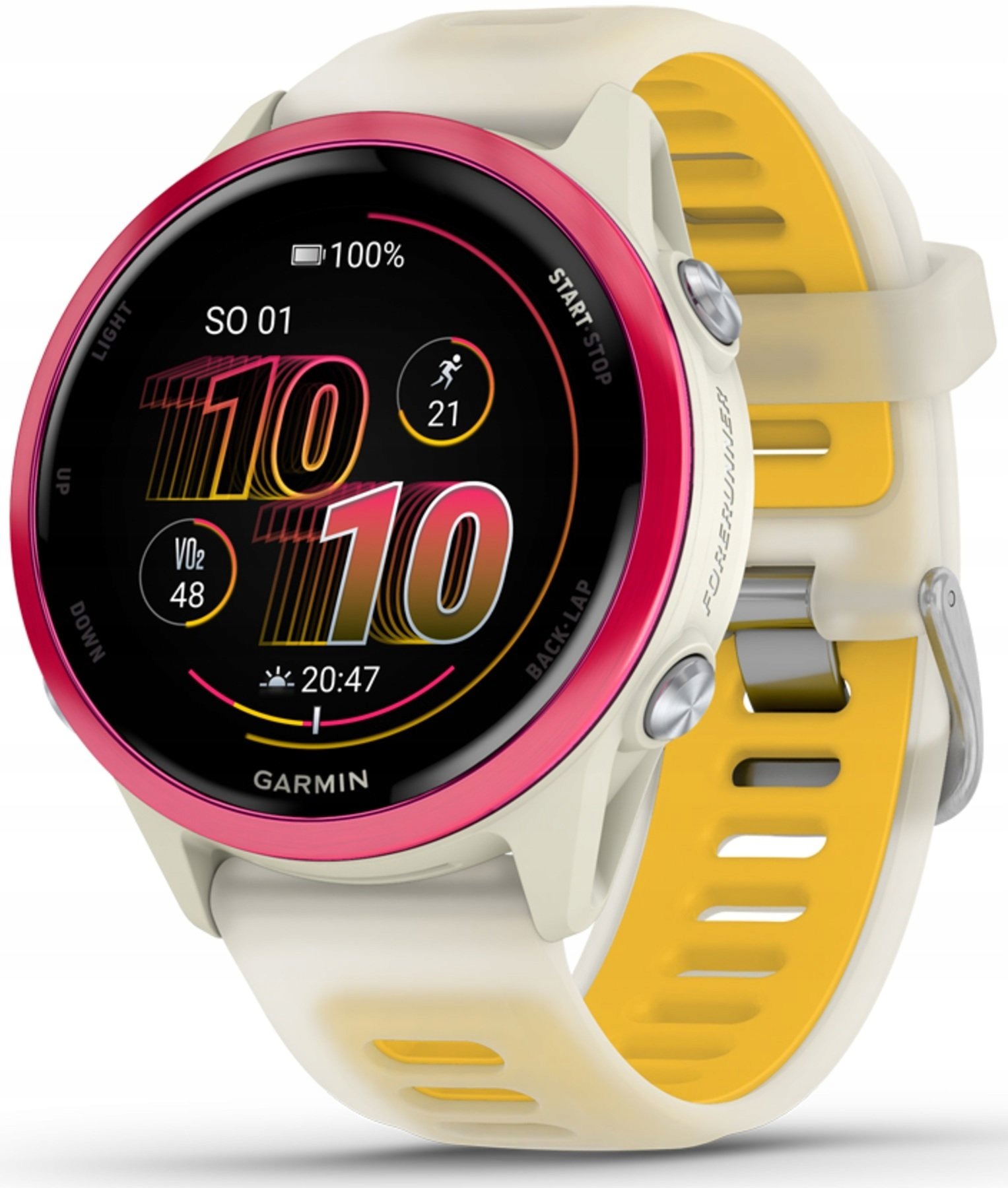 Zegarek sportowy Garmin Forerunner 570 Biało-żółty (010-02970-02)
