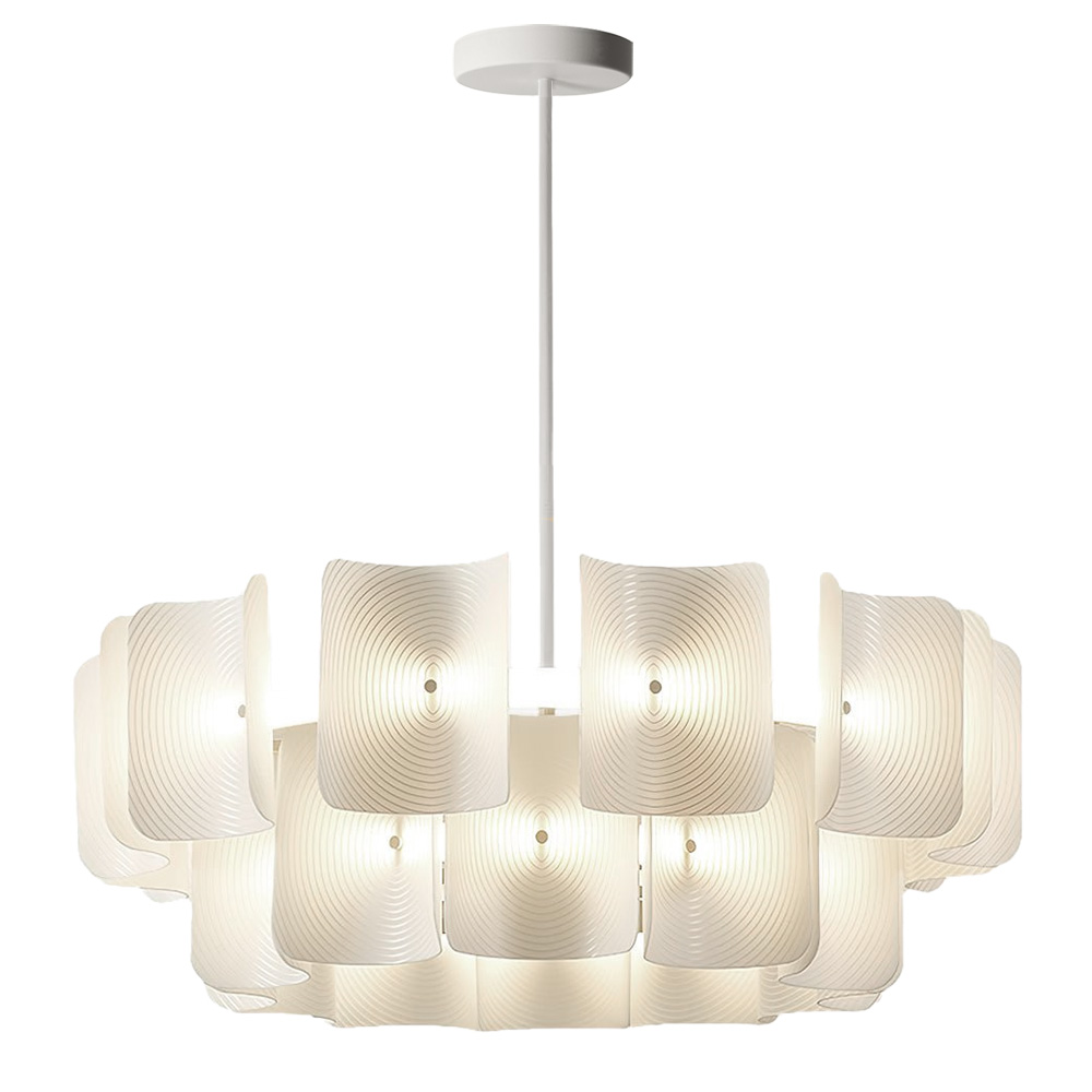 Závesná lampa Toolight moderná biela béžová s integrovanými Led diódami 80x85 cm