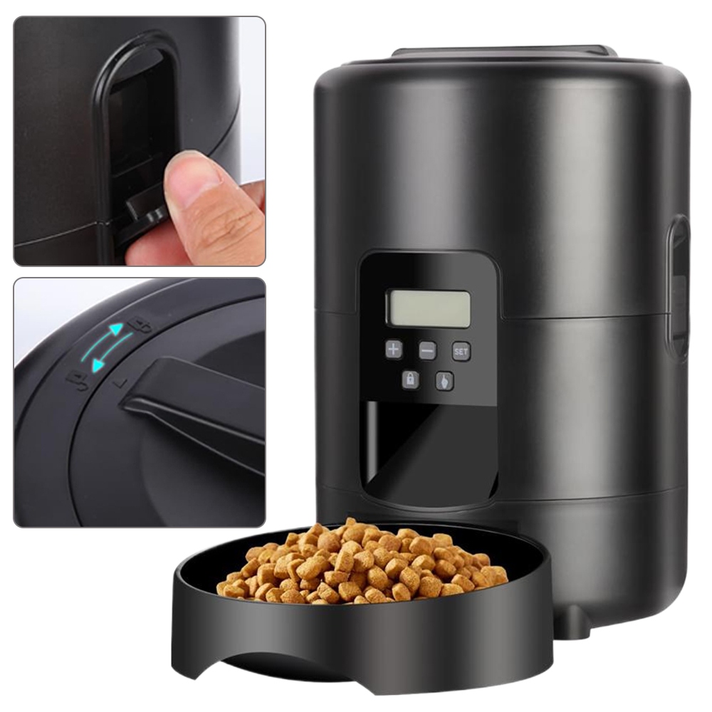 Levně Inteligentní Krmítko Pro Psa Kočku S LCD Obrazovkou, 4 Denní Jídla