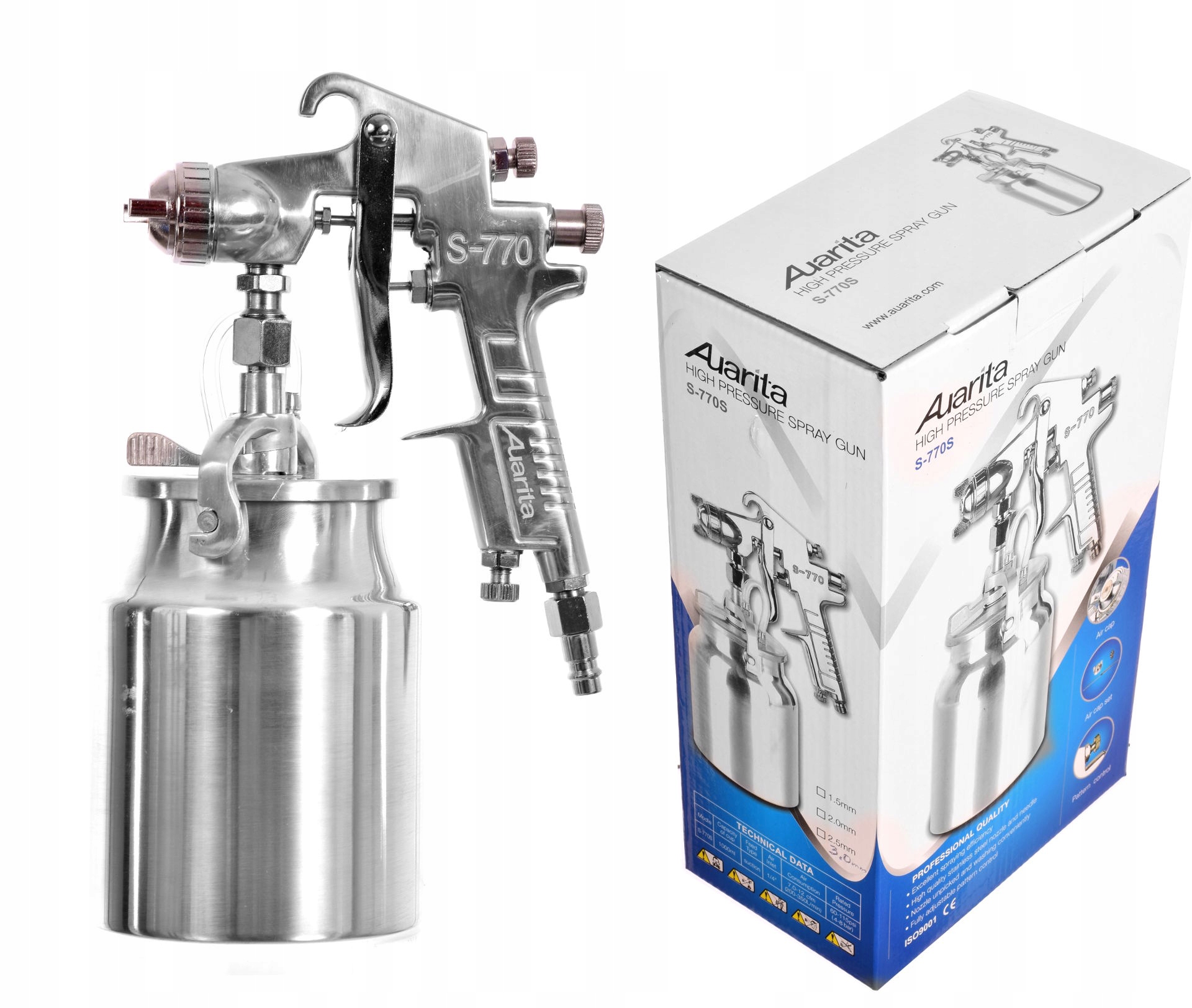 Lakovací Pistole Na Husté Barvy Spodní Nádrž 1L Tryska 3.0 MM