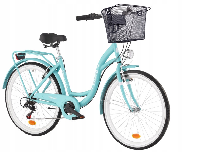 Rower miejski Indiana Moena S7B 26 cali damski Koszyk Stalowy