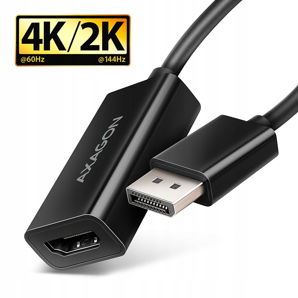 RVD-HI20N Adapter aktywny DisplayPort -> Hdmi 1.4, 4K/60Hz, kabel 15cm