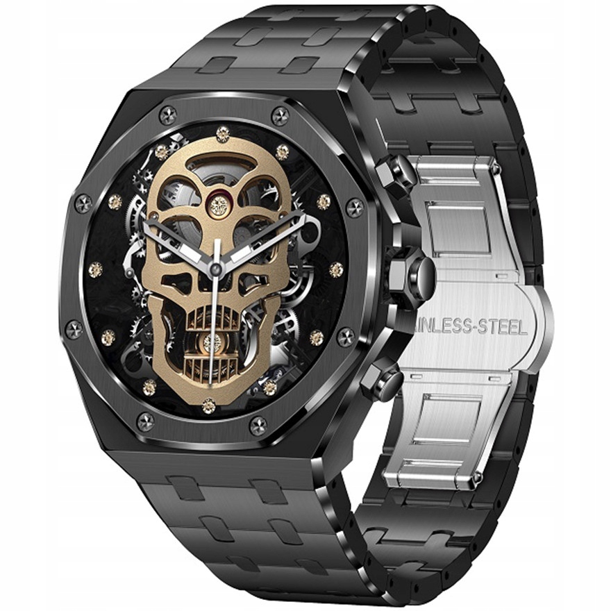 Chytré Hodinky Pánské Hagen HB17.14.114, černý náramek