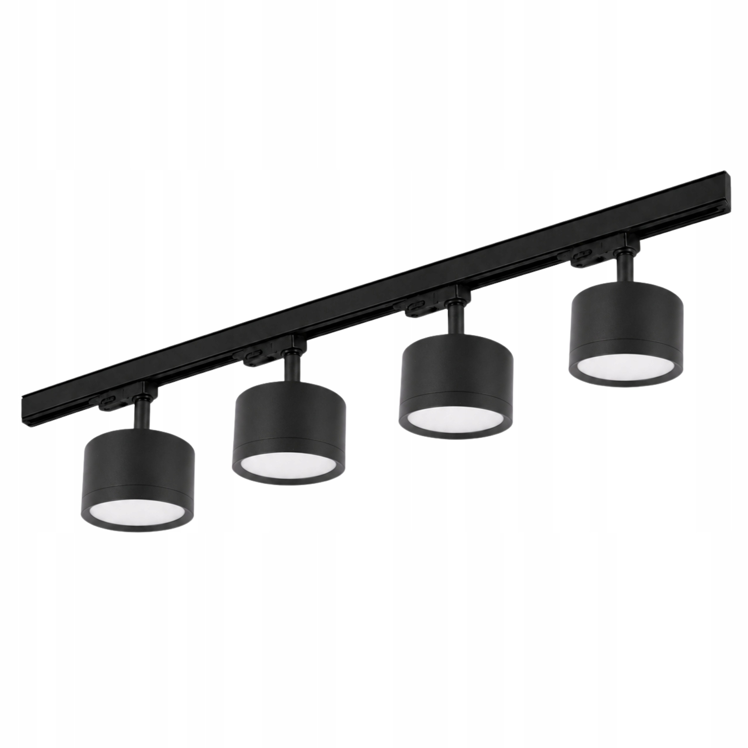 Kolejnicové osvětlení 3fázový kabel Sada 1 m Lampa GX53 x4 Černá