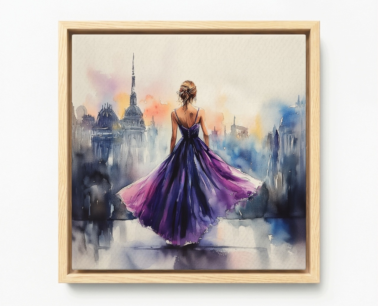 Obraz Rám Americký Box Postava Žena Dívka Ples Móda Glamour 80x80