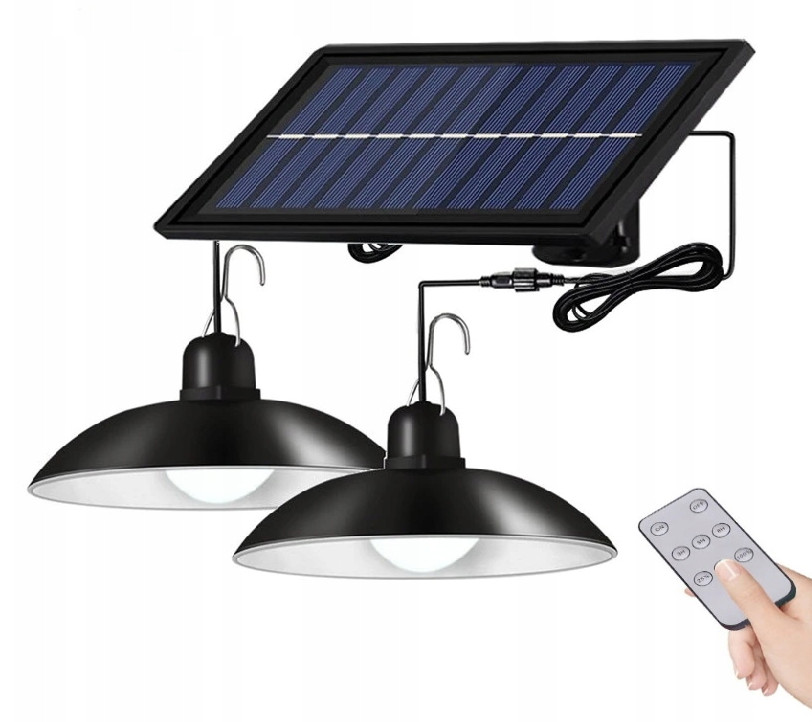 

Lampa Solarna Żyrandol Wisząca Led Pilot Zestaw