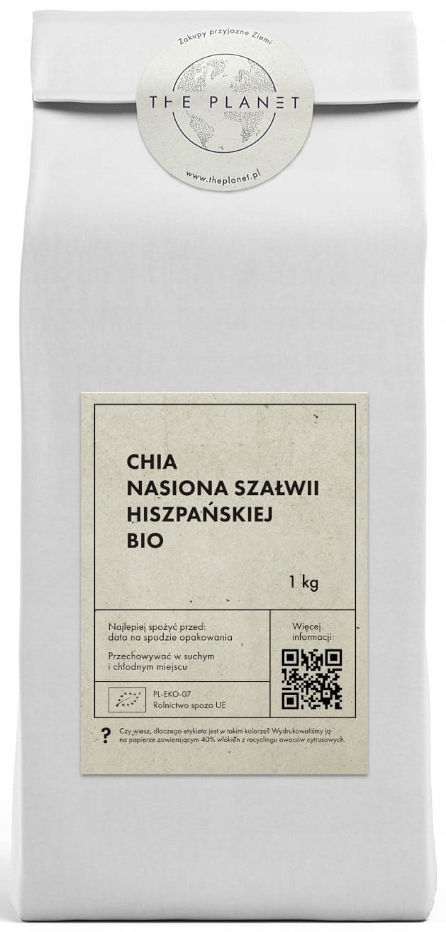 Chia Semena Šalvěje Španělské Bio 1 kg The Planet