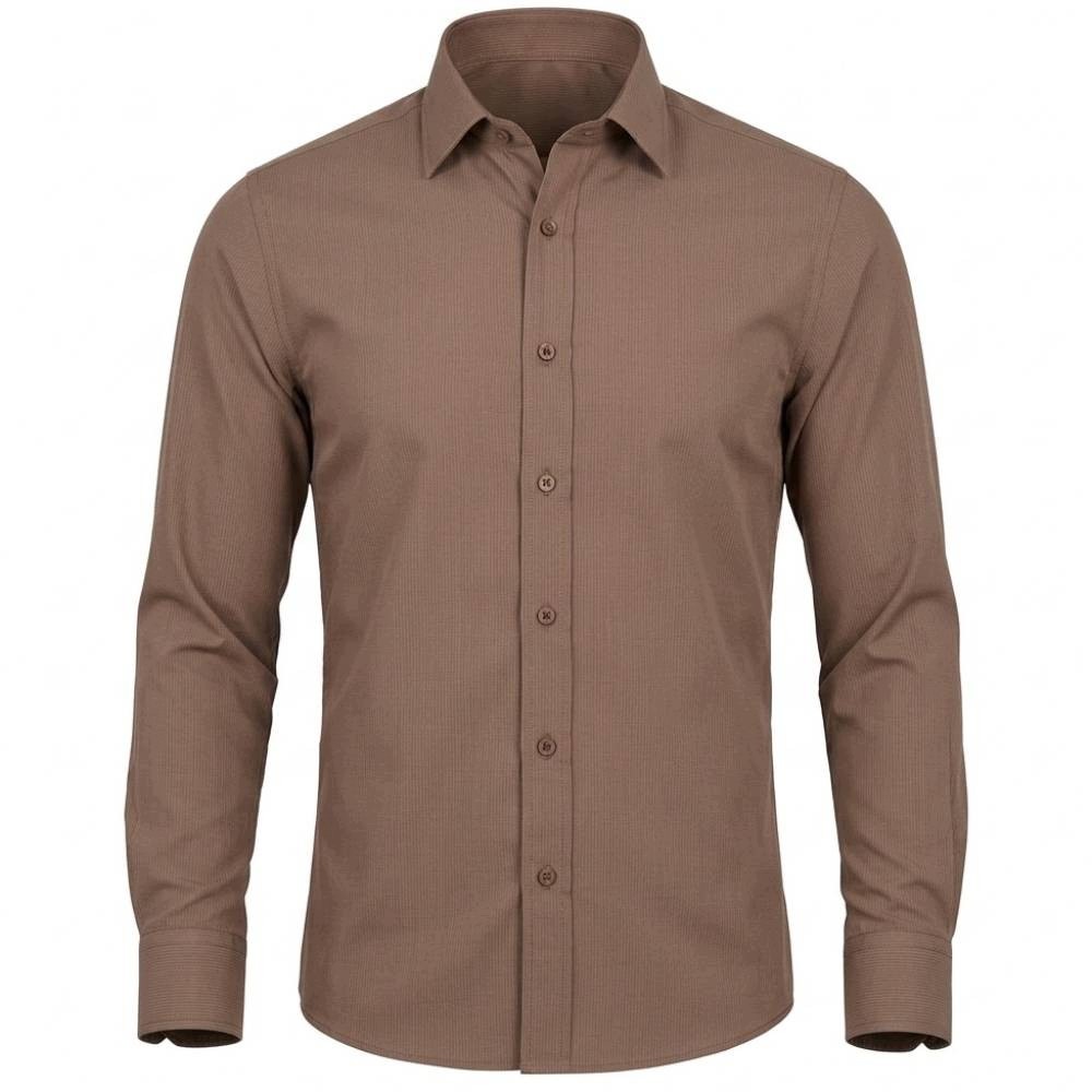 Ego Man košile pánská S358-004 slim fit S hnědá