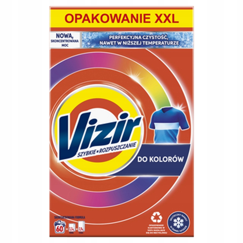 Vizir na barvy Prášek na praní XXL balení 60 praní 3,3 kg