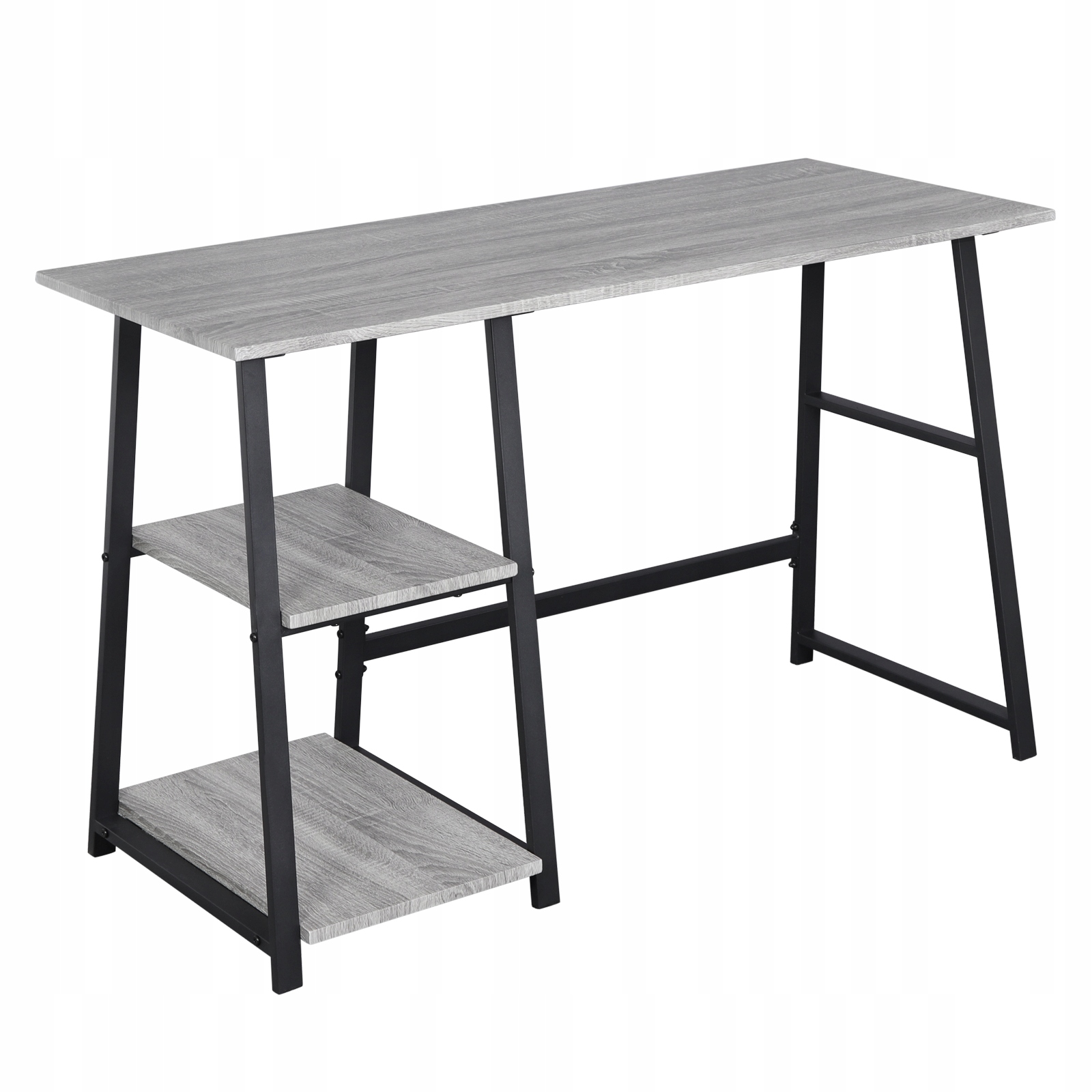 Obdĺžnikový písací stôl Woltu Desk 120 x 50 x 120 cm, odtiene šedej farby