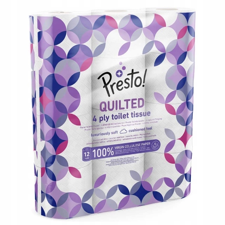 

Papier toaletowy bezzapachowy Presto 12 szt.