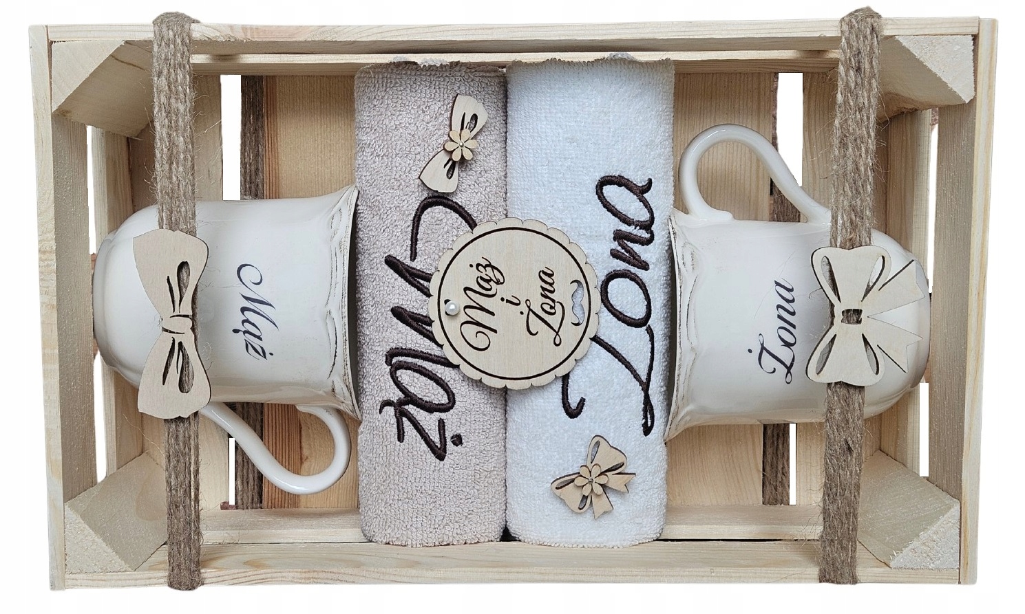 Praktyczny na Ślub kubki 400ml, ręczniki