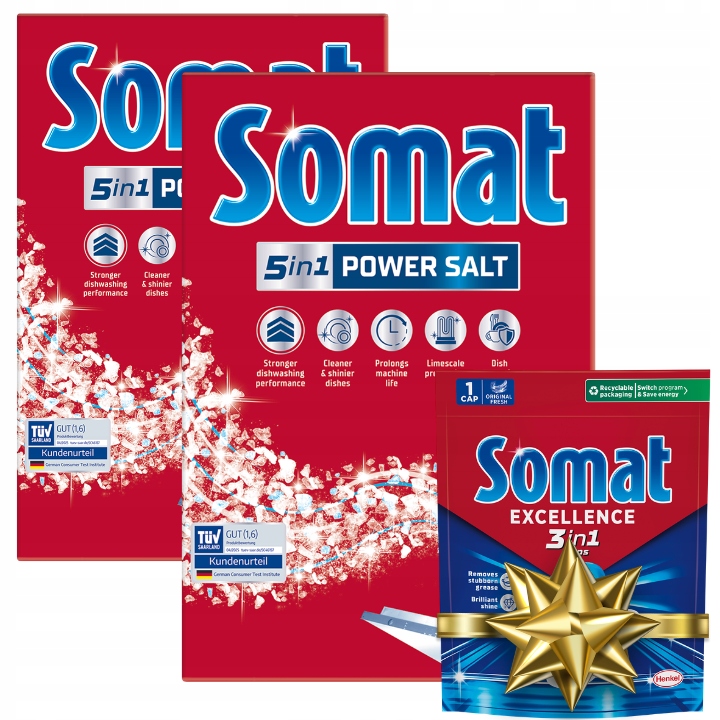 Somat Sól do Zmywarki 1,5kg x2 + Gratis