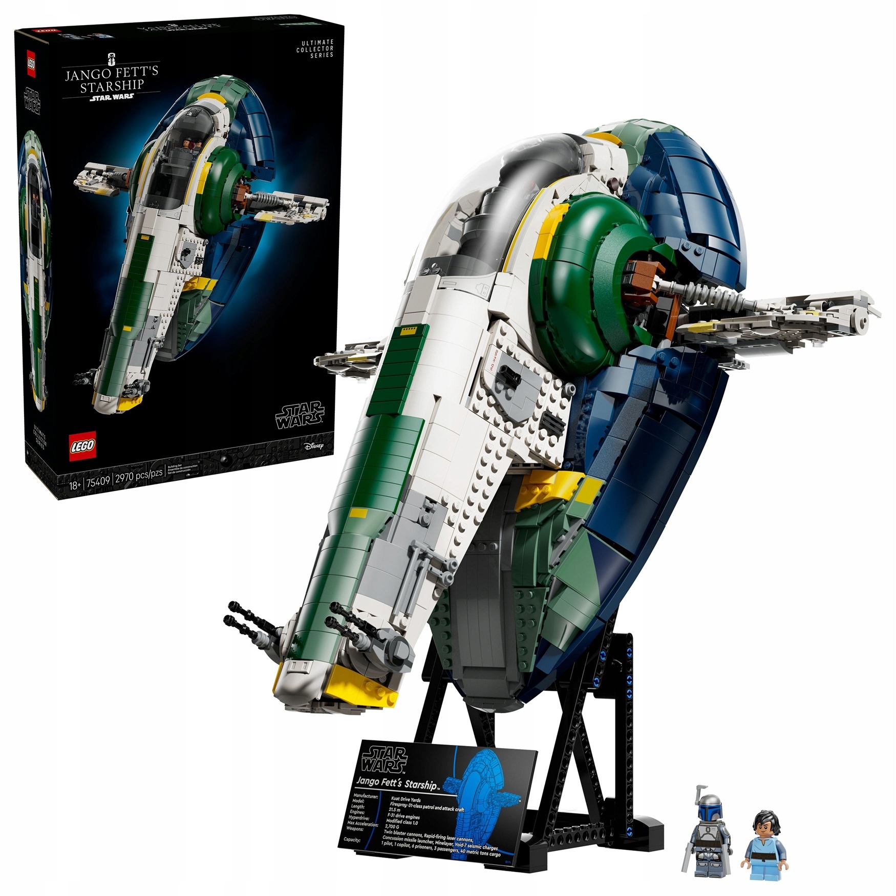 Lego Star Wars Hlídkový Vůz Typu Firespray Janga Fetta 75409