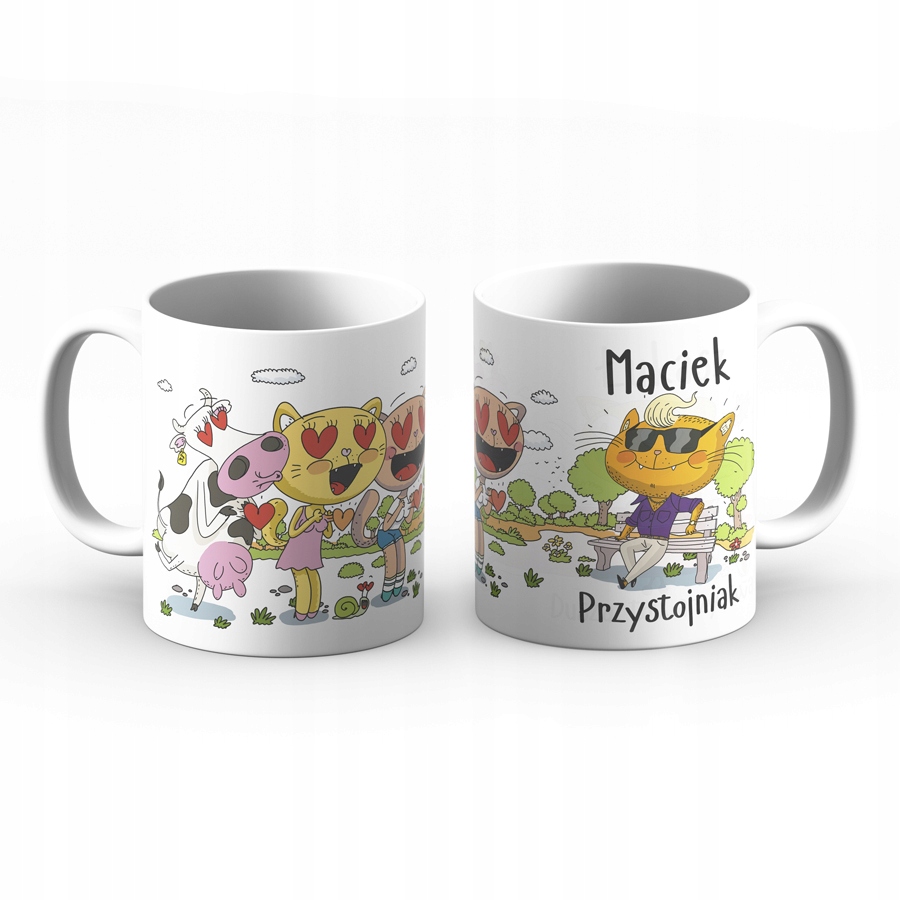 

Kubek ceramiczny z imieniem Maciek przystojniak