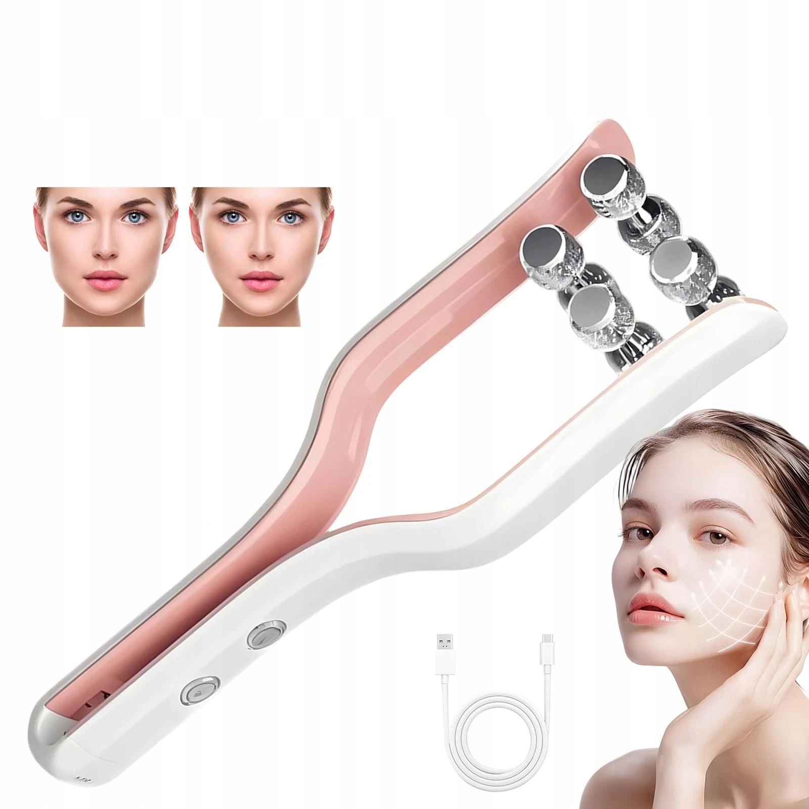 Masážní Přístroj s Ems a 3D kuličkovým liftingem