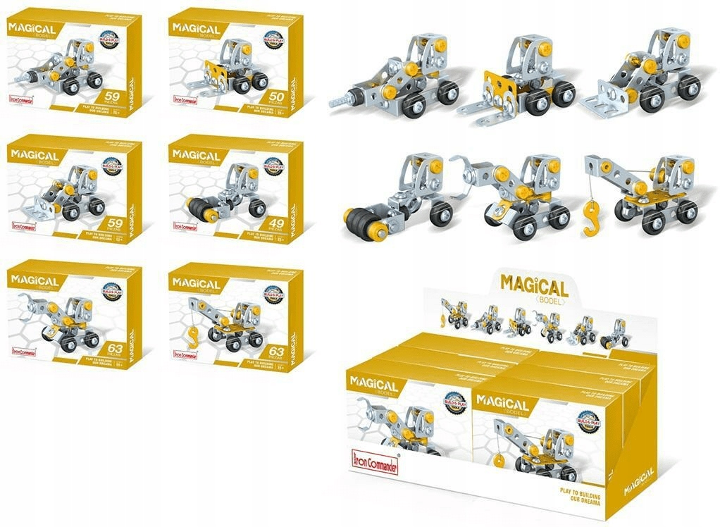 

Klocki metalowe budowlane ponad 50el