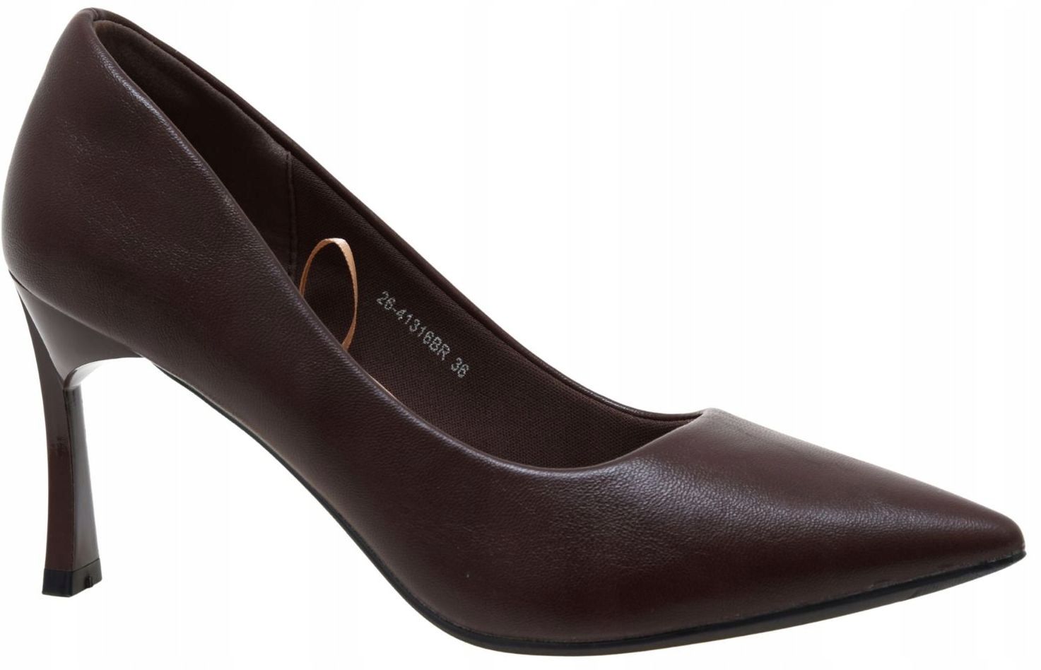 Elegantní hnědé dámské lodičky na módním podpatku Potocki 26-41316BR 38