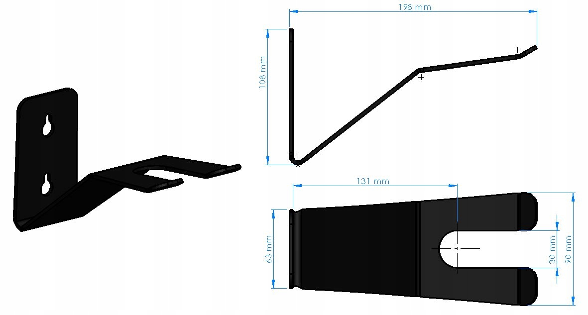 WIESZAK NA KOSĘ SPALINOWĄ UCHWYT KOSA SPALINOWA WIELE MOŻLIWOŚCI WIESZANIA Typ inny