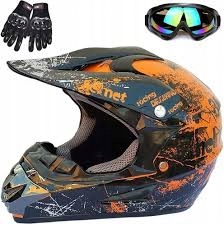 Motocyklová prilba Enduro cross rukavice veľkosť M 57-58