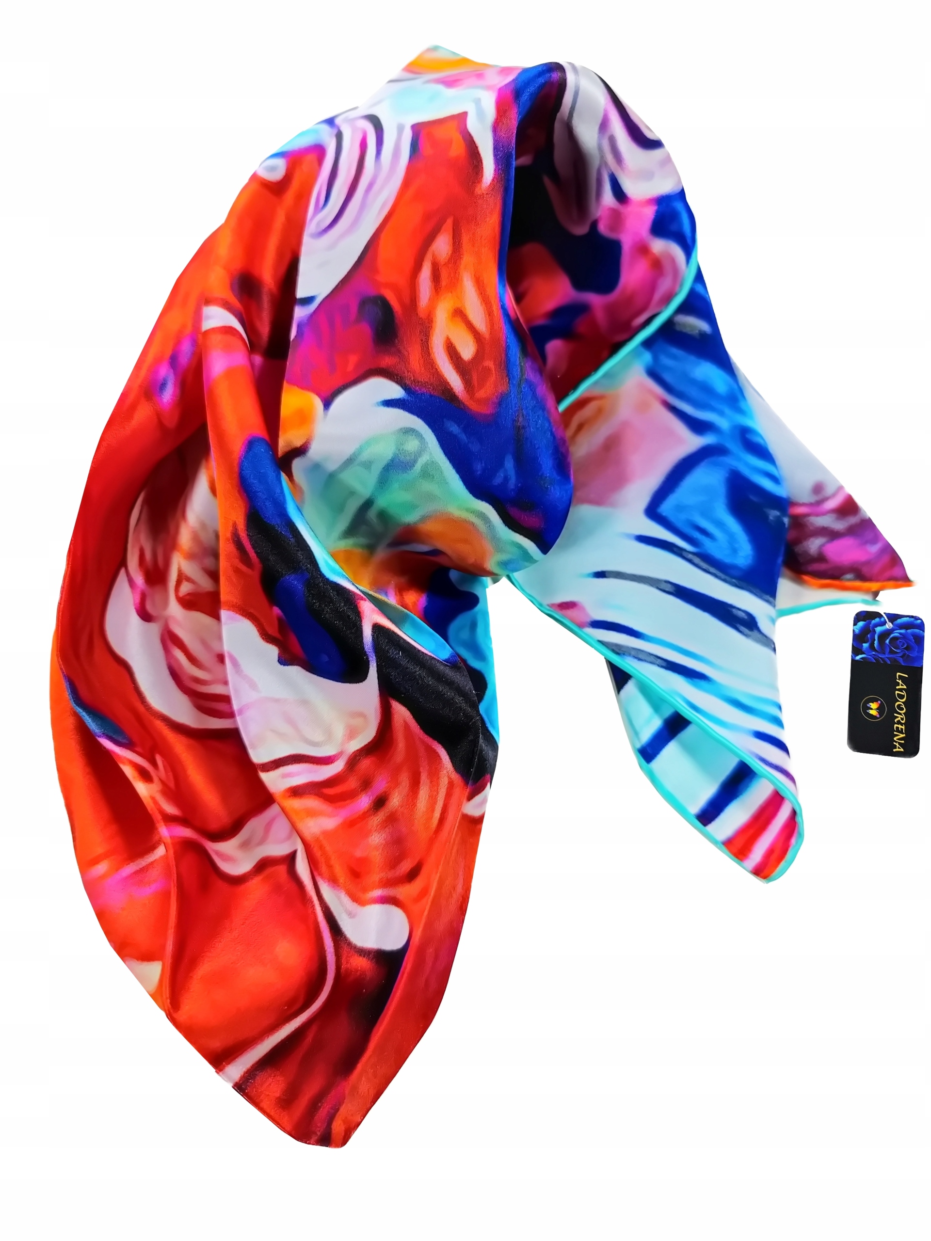 APASZKA JEDWABNA CHUSTA 100% JEDWAB NATURALNY MORWOWY MARKA JAKOŚĆ Marka LADORENA