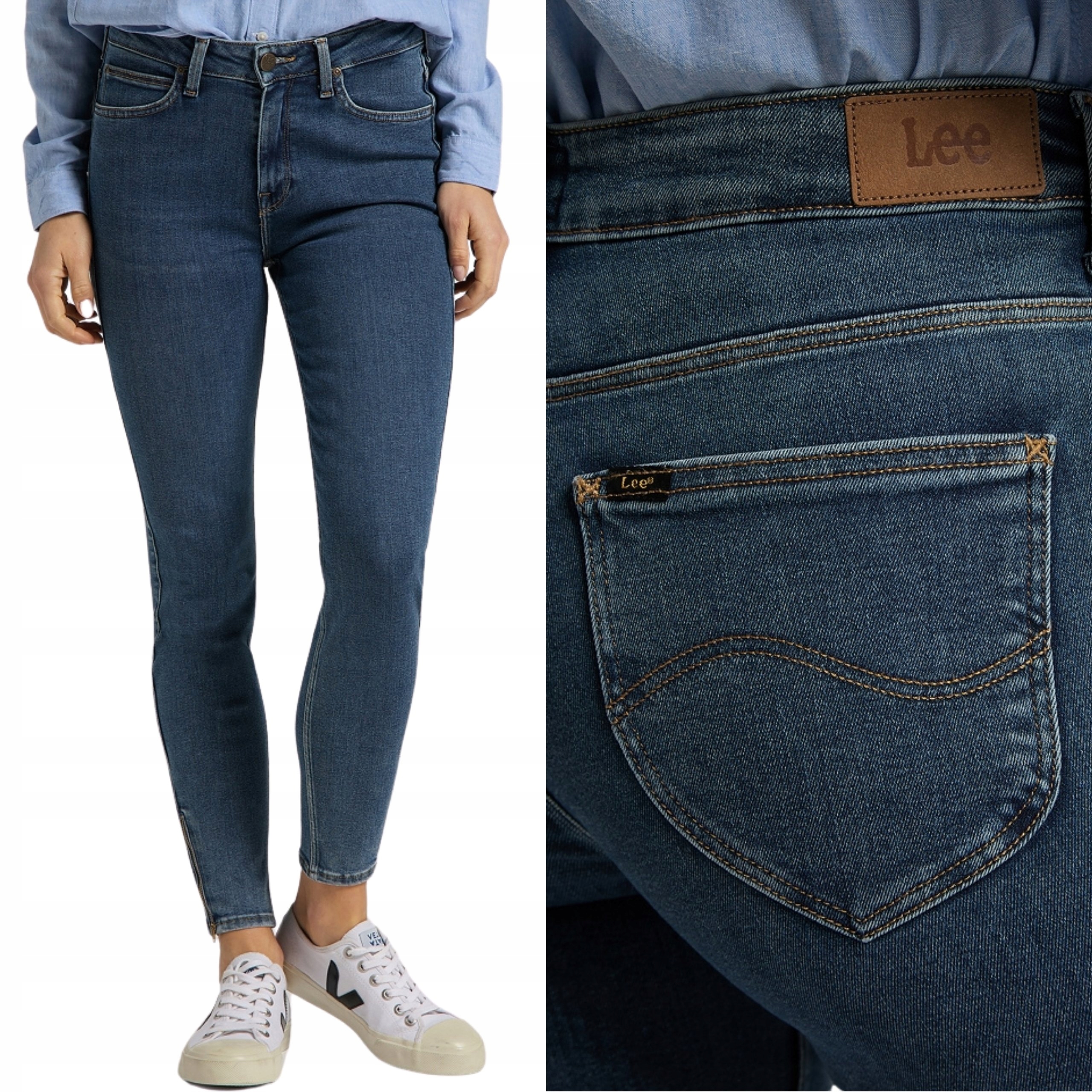 Lee kalhoty Blue jeans Scarlett High Zip_ W25 L33