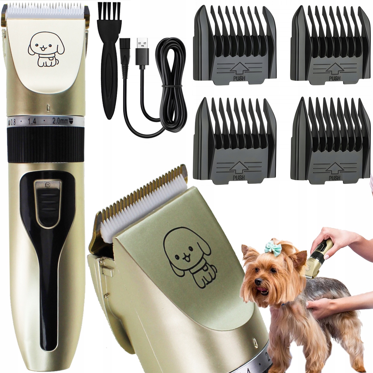 Strojek na stříhání psa a kočky Holení pro psy Profesionální Tichá sada