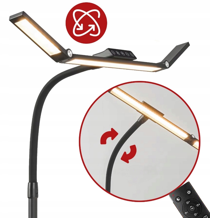 Led stolní lampa Kreslící bezstínová, Nastavitelná