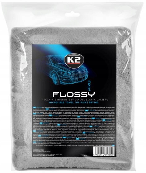 

K2 Flossy Mikrowłókno osuszające 60x90cm szaro-nie