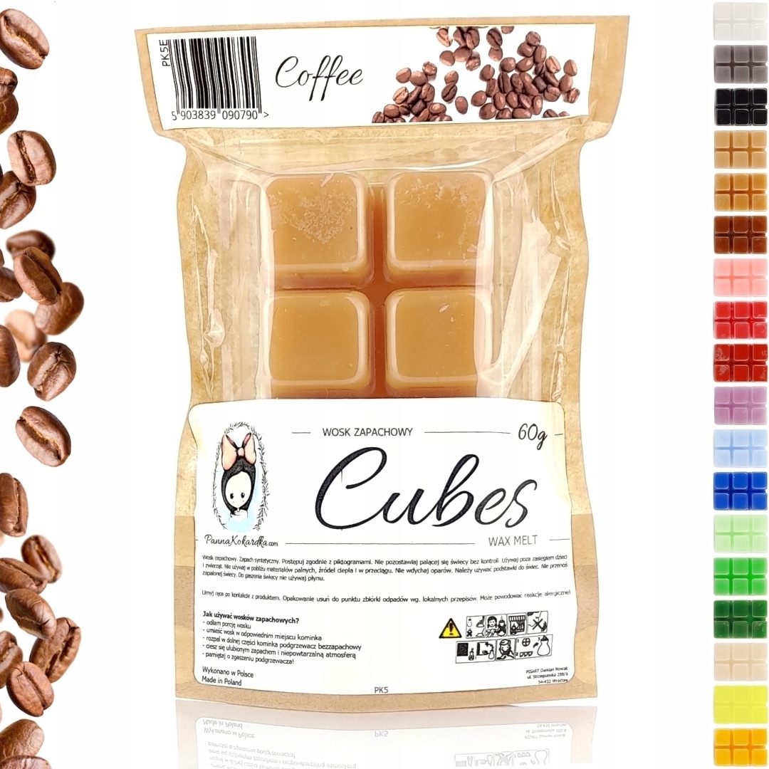 WOSK ZAPACHOWY do kominka KAWA Coffee kawowy woski zapachowe duży kostki 60