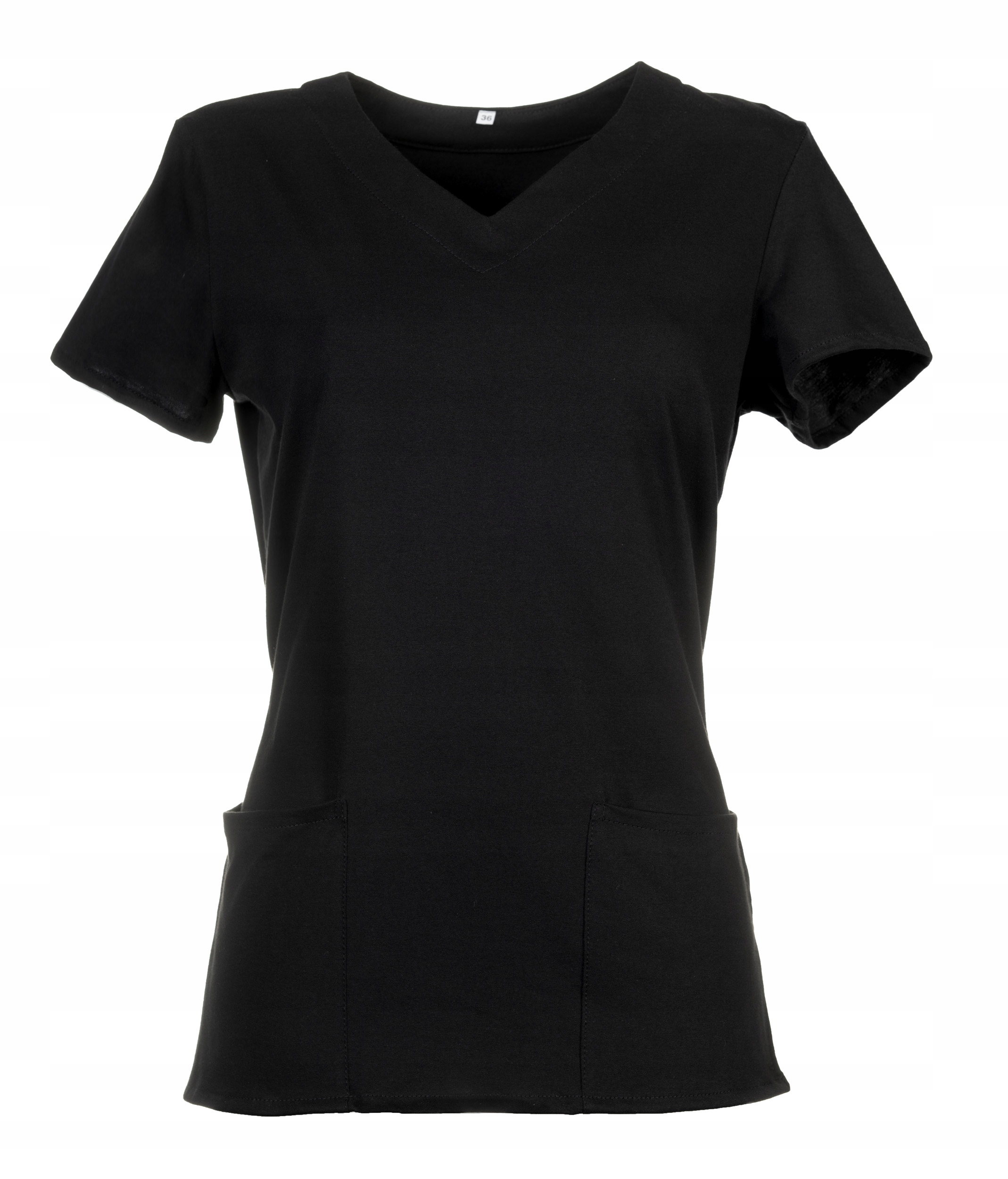 Bluza Medyczna Czarna Roz. Xs Koszulka medyczna z dzianiny Bawełna 100% 36