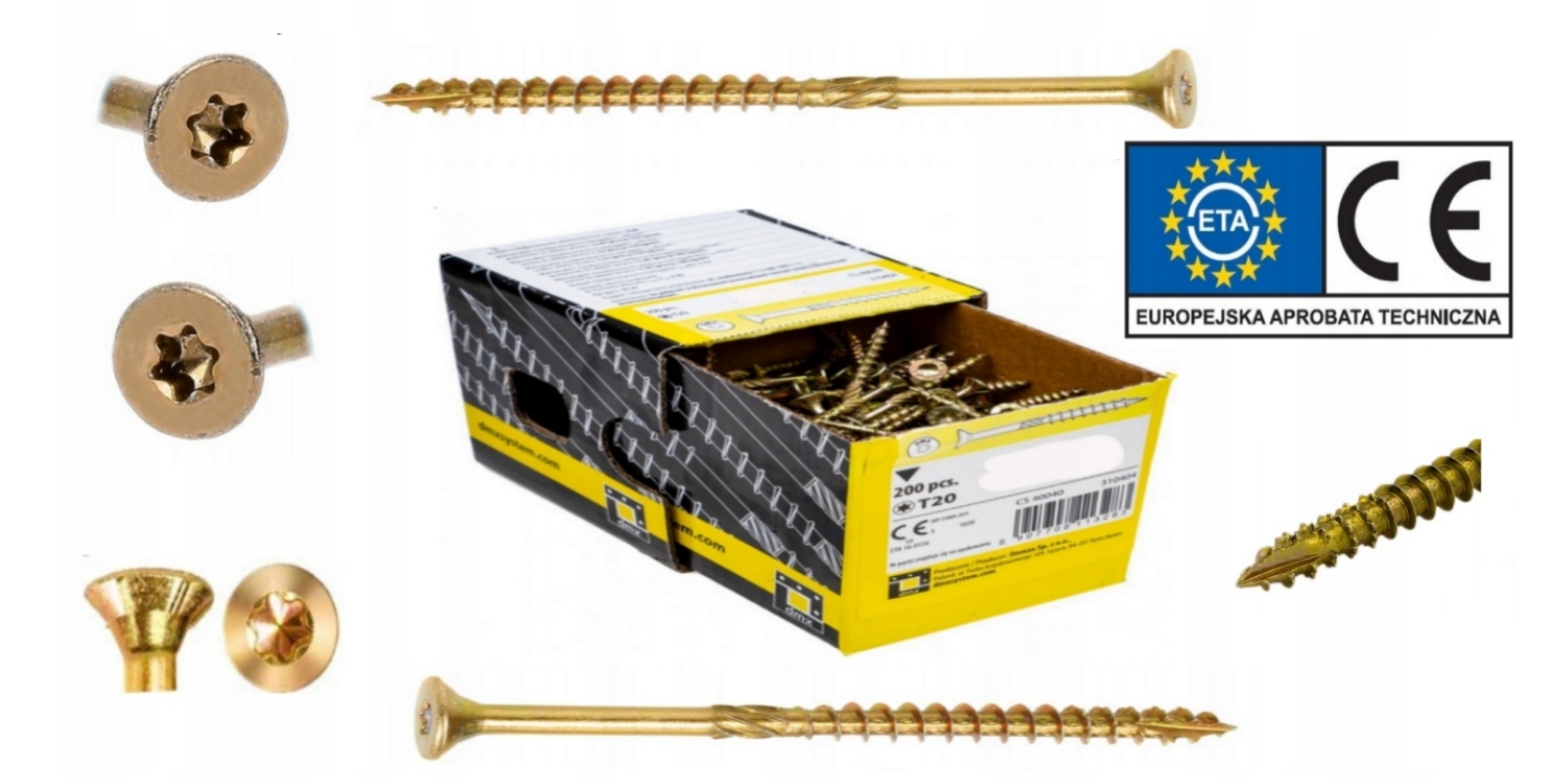 

Wkręty Ciesielskie 8x220 Torx Łeb Stożkowy 50szt