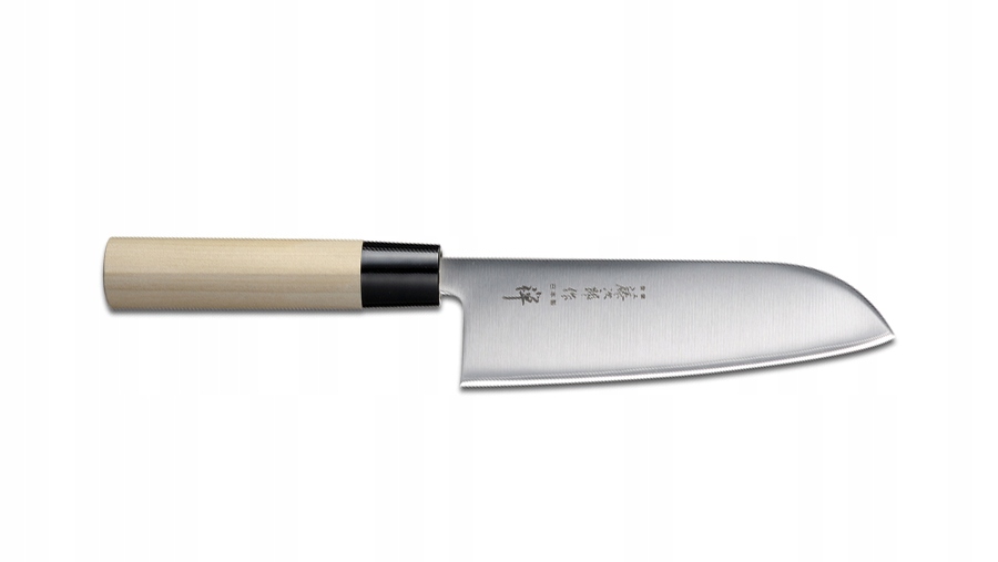 Nôž Santoku Tojiro Zen 16,5 cm, oceľ VG-10 61 Hrc, dubová rukoväť