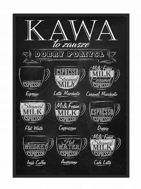 

Obraz Plakat W Ramie 53x73 cm Kawa P778