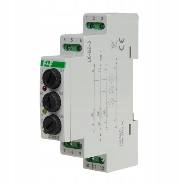 Lampka Sygnalizacyjna Kontrolna Zasilania 3 Diody Led IP20 F&f LK-BZ-3K