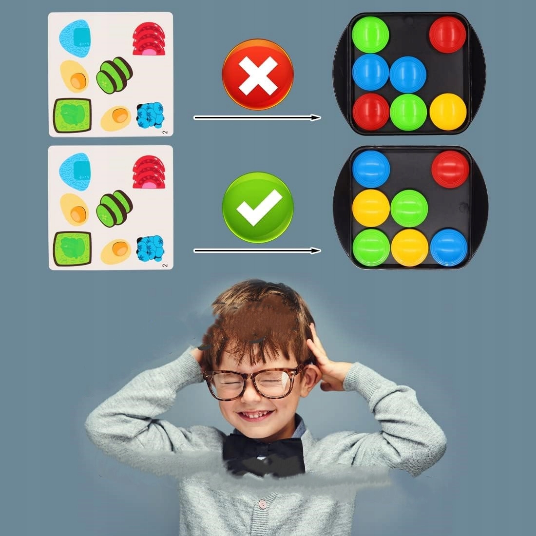 GRA LOGICZNA SZYBKA LOGIKA GENIALNY DZIECIAK Szerokość produktu 28.5 cm