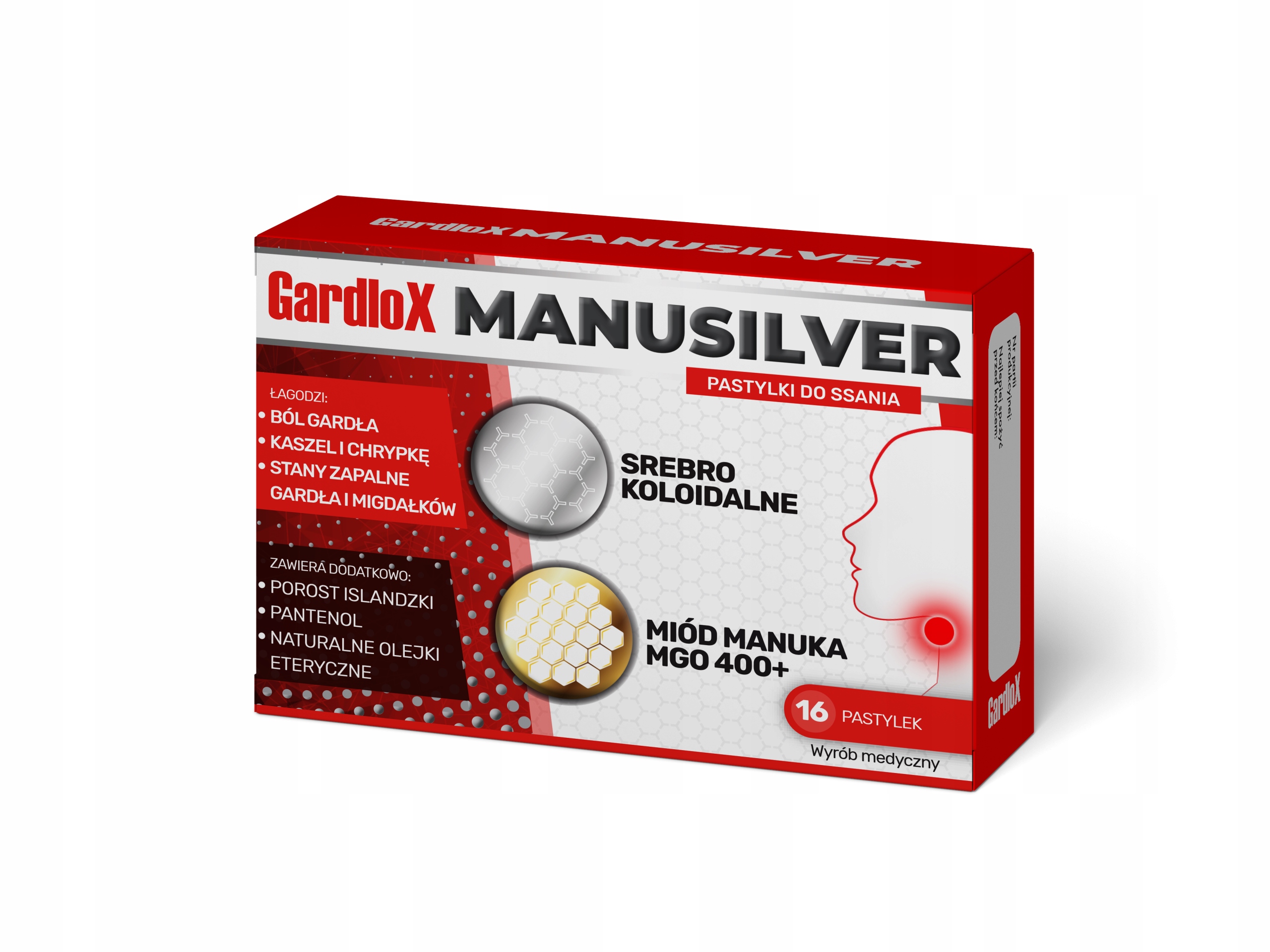 

Gardlox Manusilver x16 Past. Do Ssania Miód Srebro