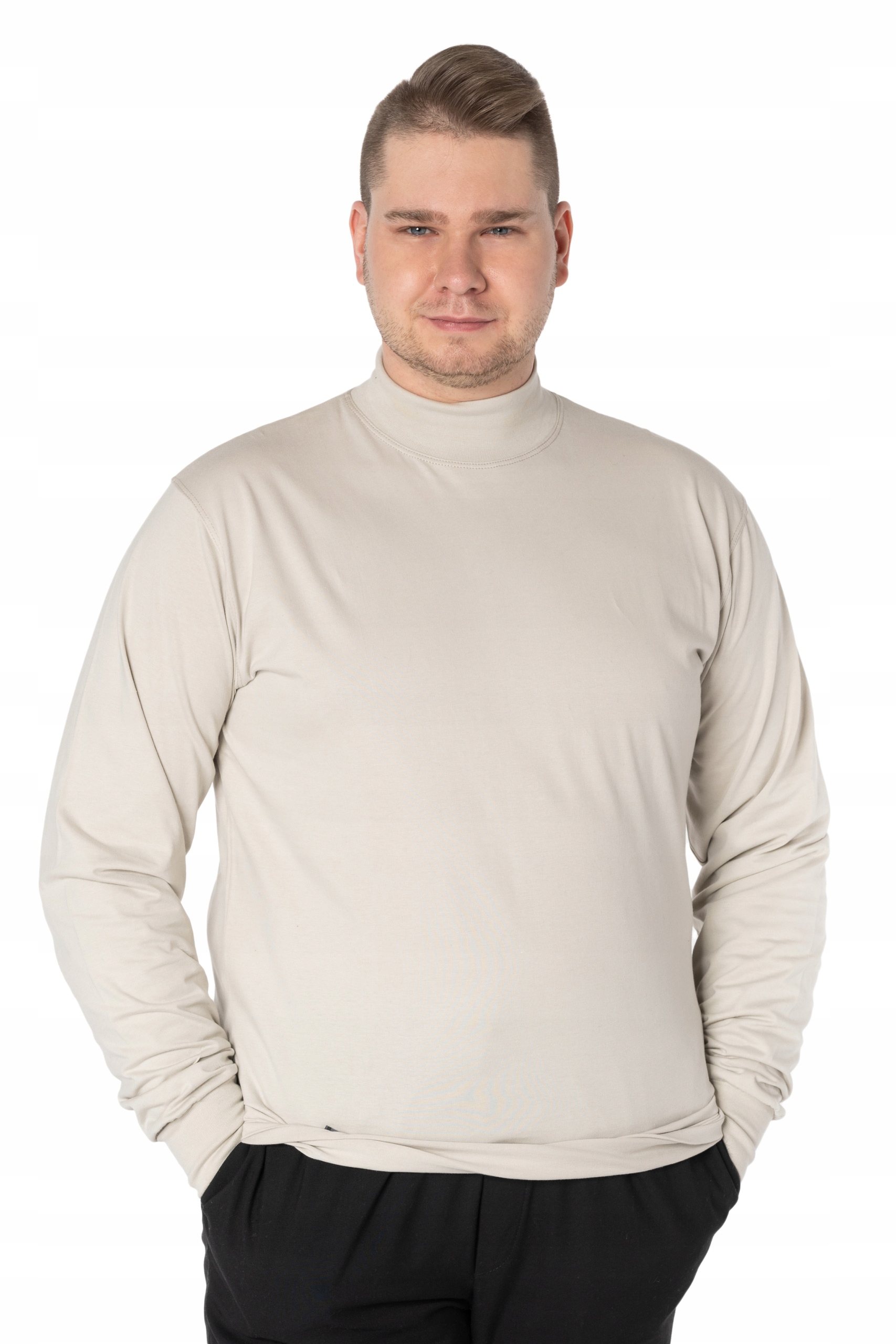 

Duży Półgolf męski sweter golf Adam XXL beżowy