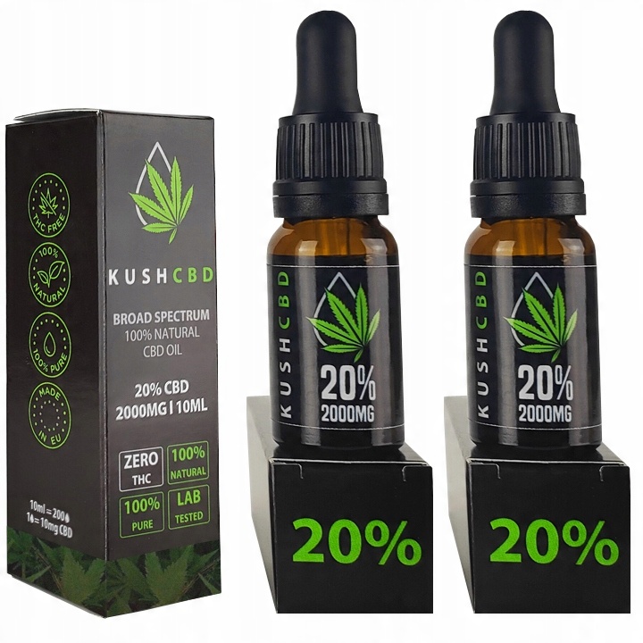 

Olejek Kush Cbd Broad Spectrum 20% 4000mg |2x 10ml
