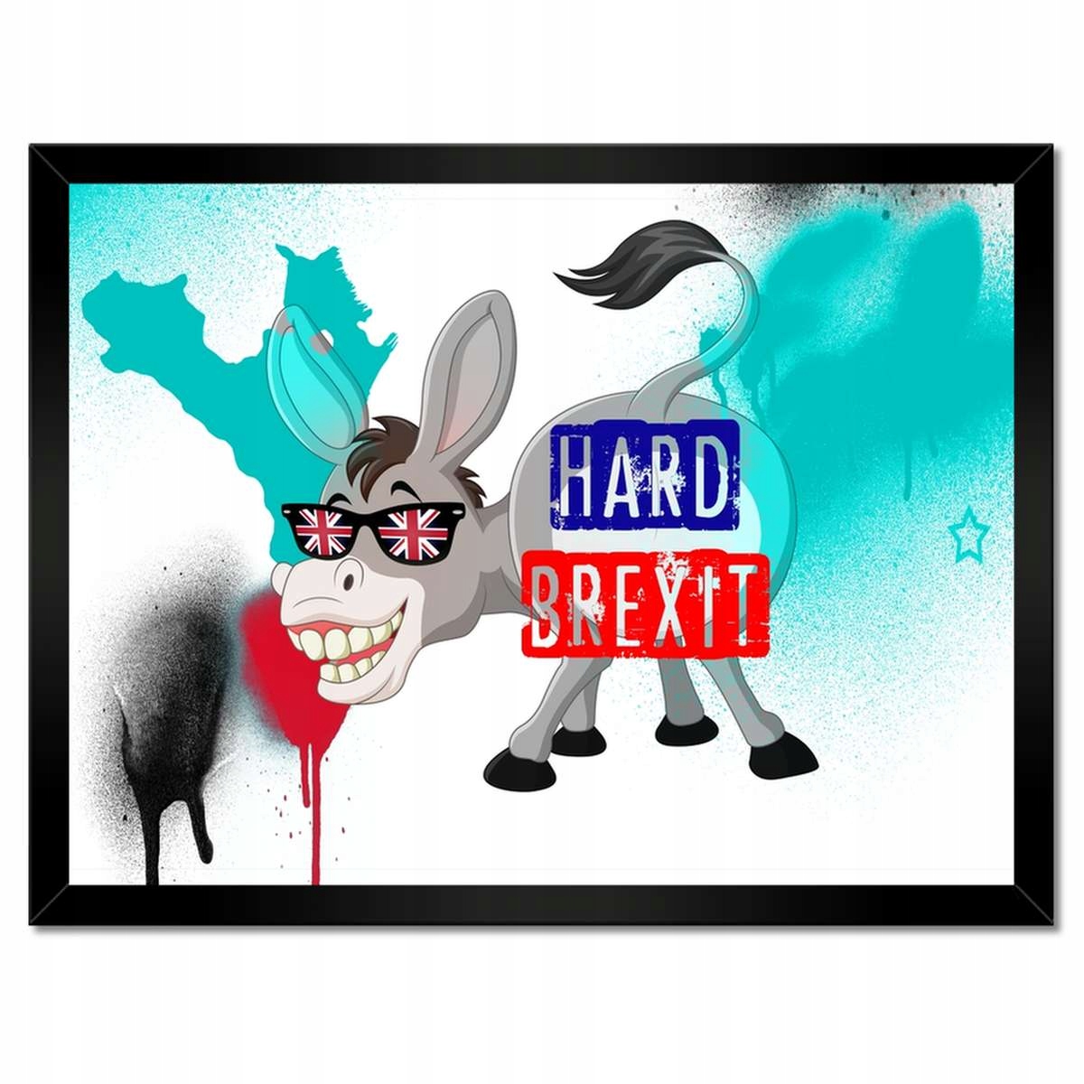 Plakáty v rámu 40x30 Hard Brexit Uk Gb