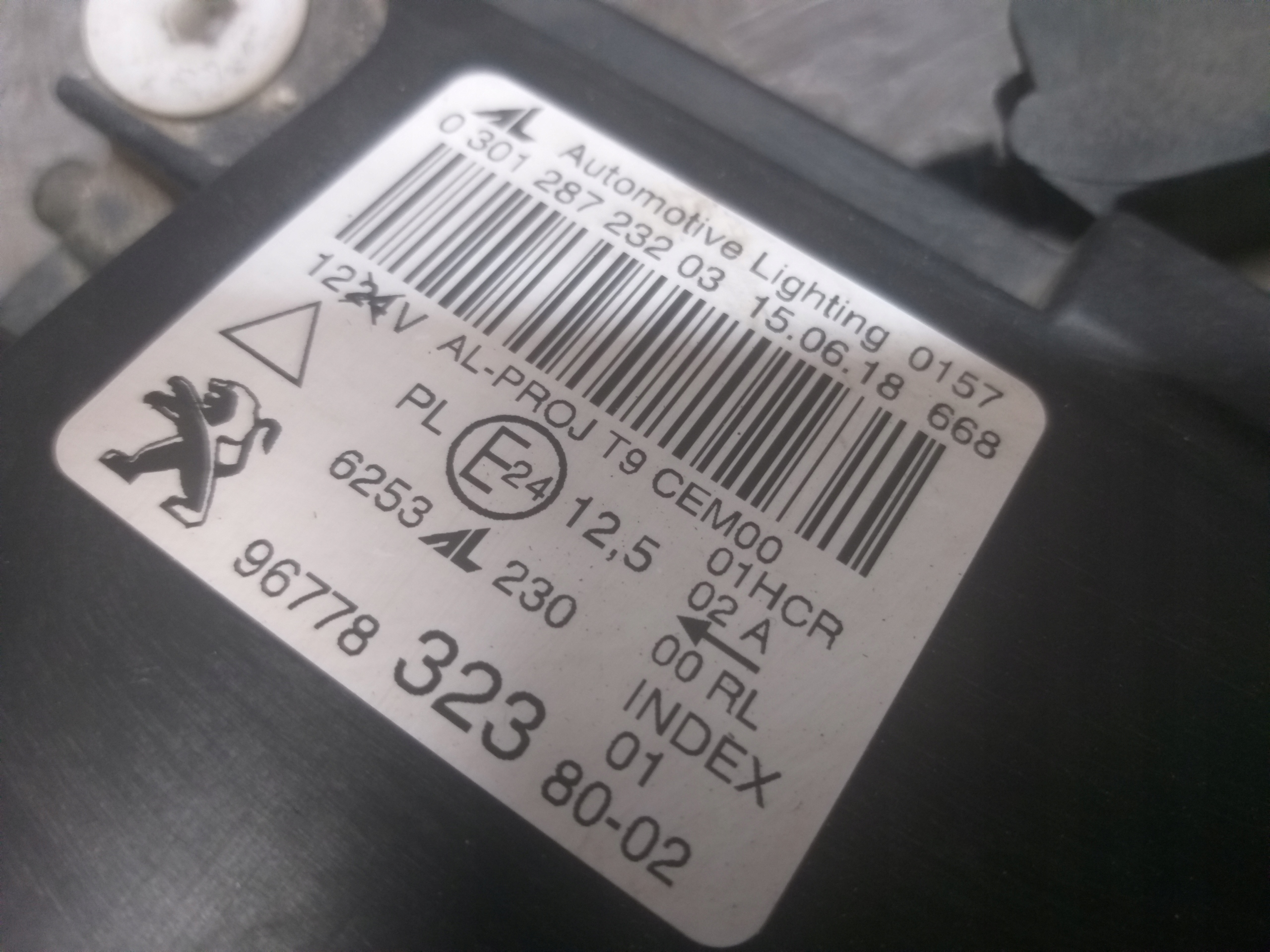 light front right PEUGEOT 308 T9 14- FULL LED 9677832380-02
